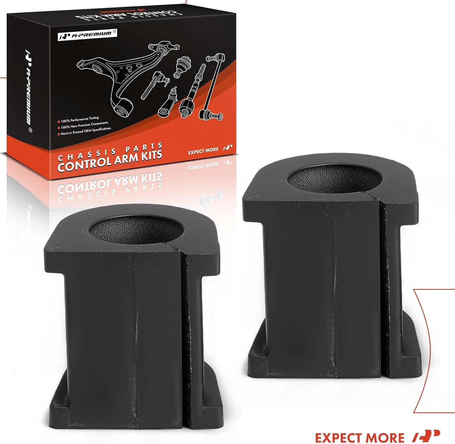 A-Premium 2 x Front To Frame Sway Bar Bushing Kit, Compatible with Mitsubishi Endeavor 2004 2005 2006 2007 2008 2010