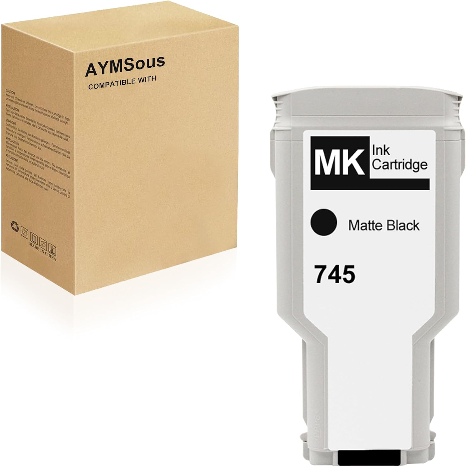 745 Ink Cartridge Replacement for HP745 F9K05A for HP 745 Matte Black for HP DesignJet Z2600 Z5600 Postscript Printers (300ML - Matte Black)