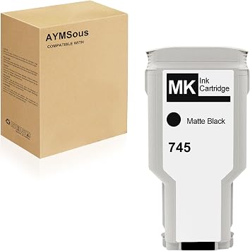 745 Ink Cartridge Replacement for HP745 F9K05A for HP 745 Matte Black for HP DesignJet Z2600 Z5600 Postscript Printers 300ML - Matte Black