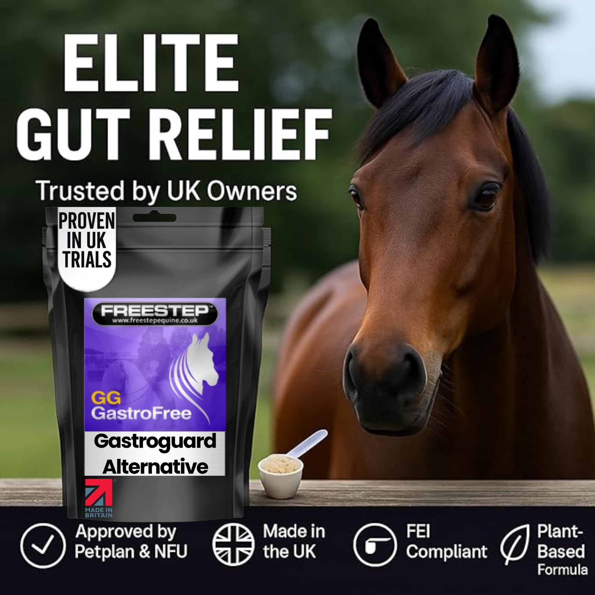 Freestep GastroFree, Black, 500g | 1 Horse Supply - Image 2