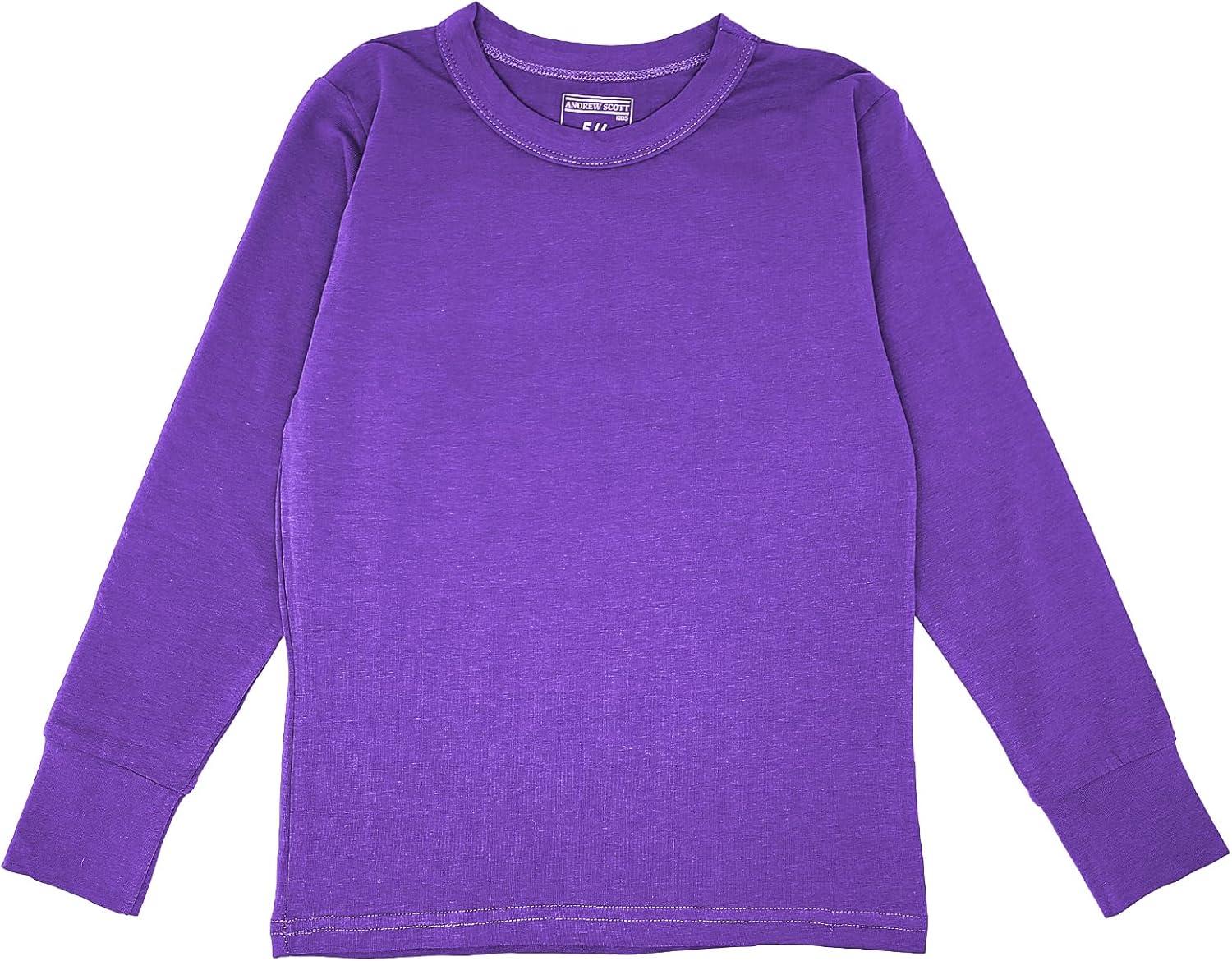 Girls/Boys/Toddler 6 Pack Athletic Performance Long Sleeve Undershirt Tops/Base Layer Cotton Stretch Shirts