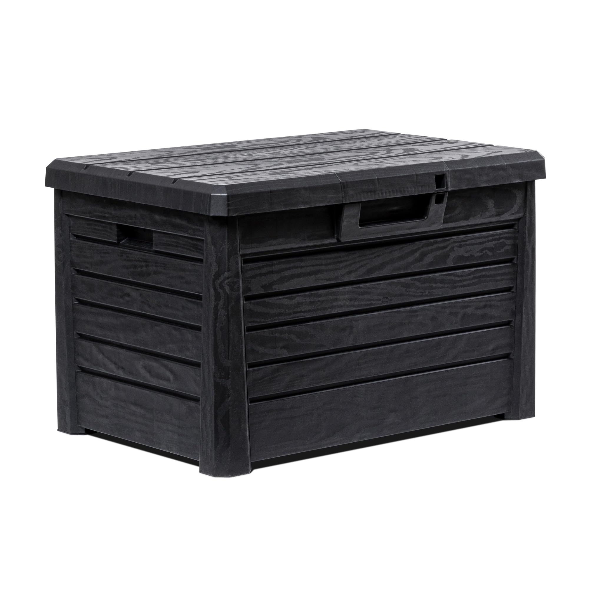 Toomax Compact Florida baule da esterno 120L 73x50,5x46,5h cm antracite effetto legno plastica UV