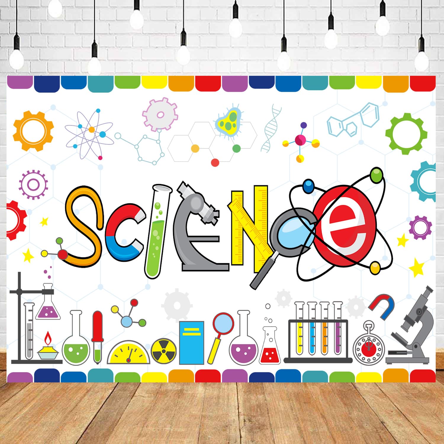 Photography Backdrop Science Theme Birthday Backdrop 7x5ft - Mad ...
