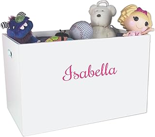 My Bambino Personalized Girls with name only White Open Toy Box