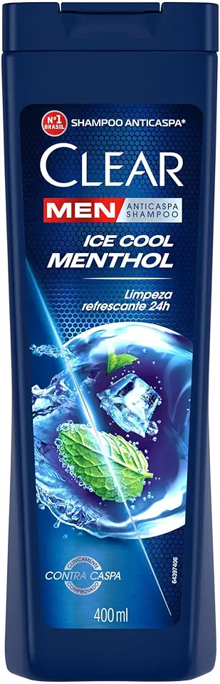 Clear Shampoo Men Anticaspa Ice Cool Menthol 400Ml