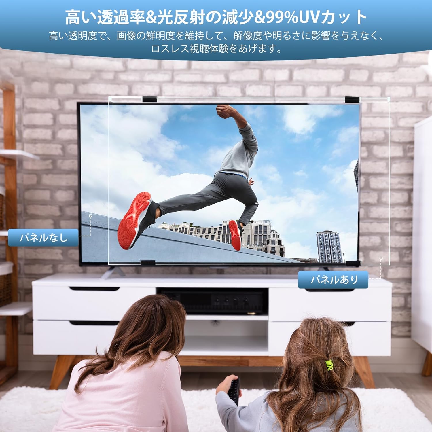 Ninonly 液晶テレビ保護パネル 55インチ テレビカバー アクリル製