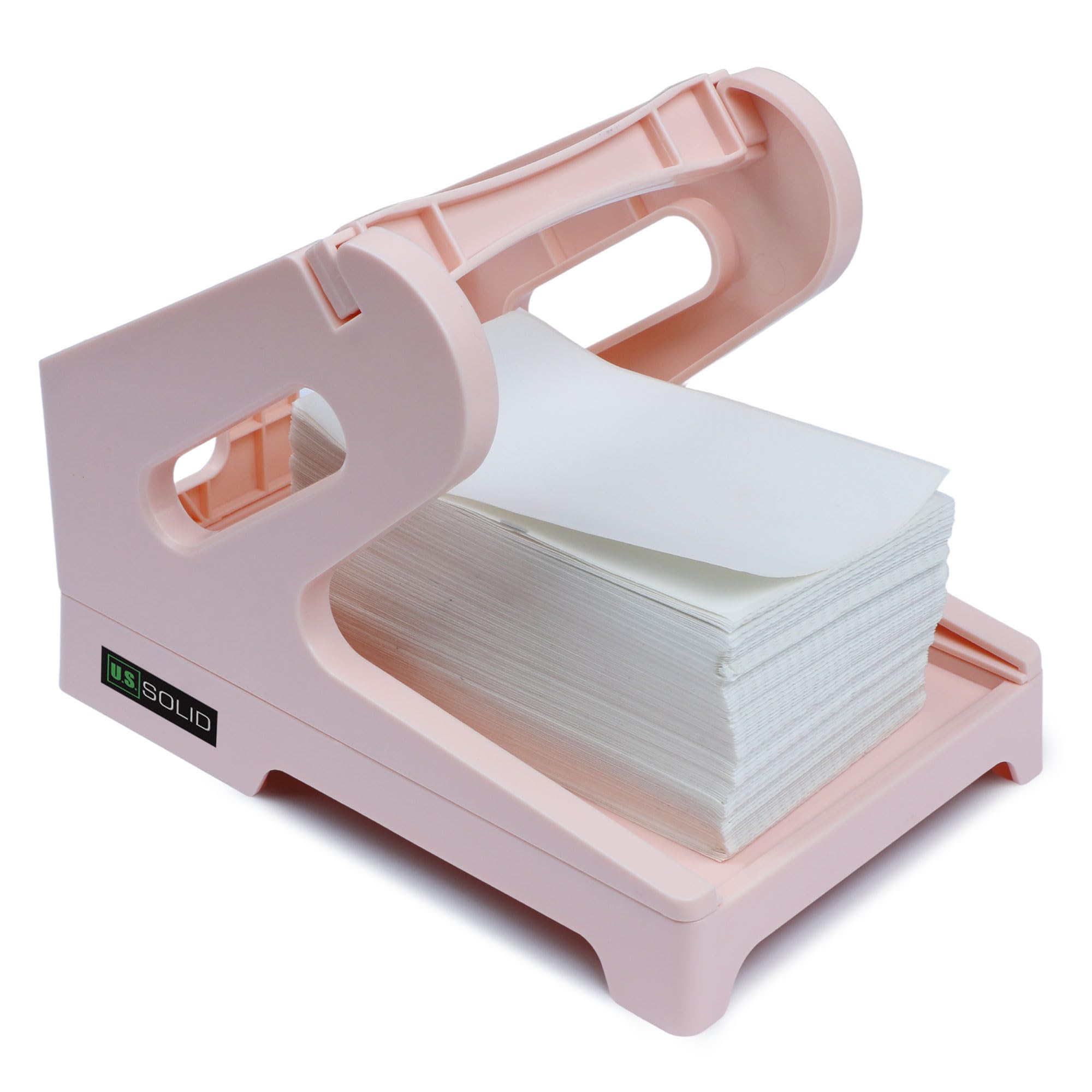 U.S. Solid Pink Label Holder for Rolls and Fan-Fold Shipping Labels, 2 in 1 Label Roll Holder Work with Desktop Label Printer - Image 3