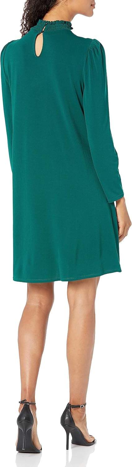 Adrianna Papell Womens Smocked Neck and Yoke Dress - Image 3