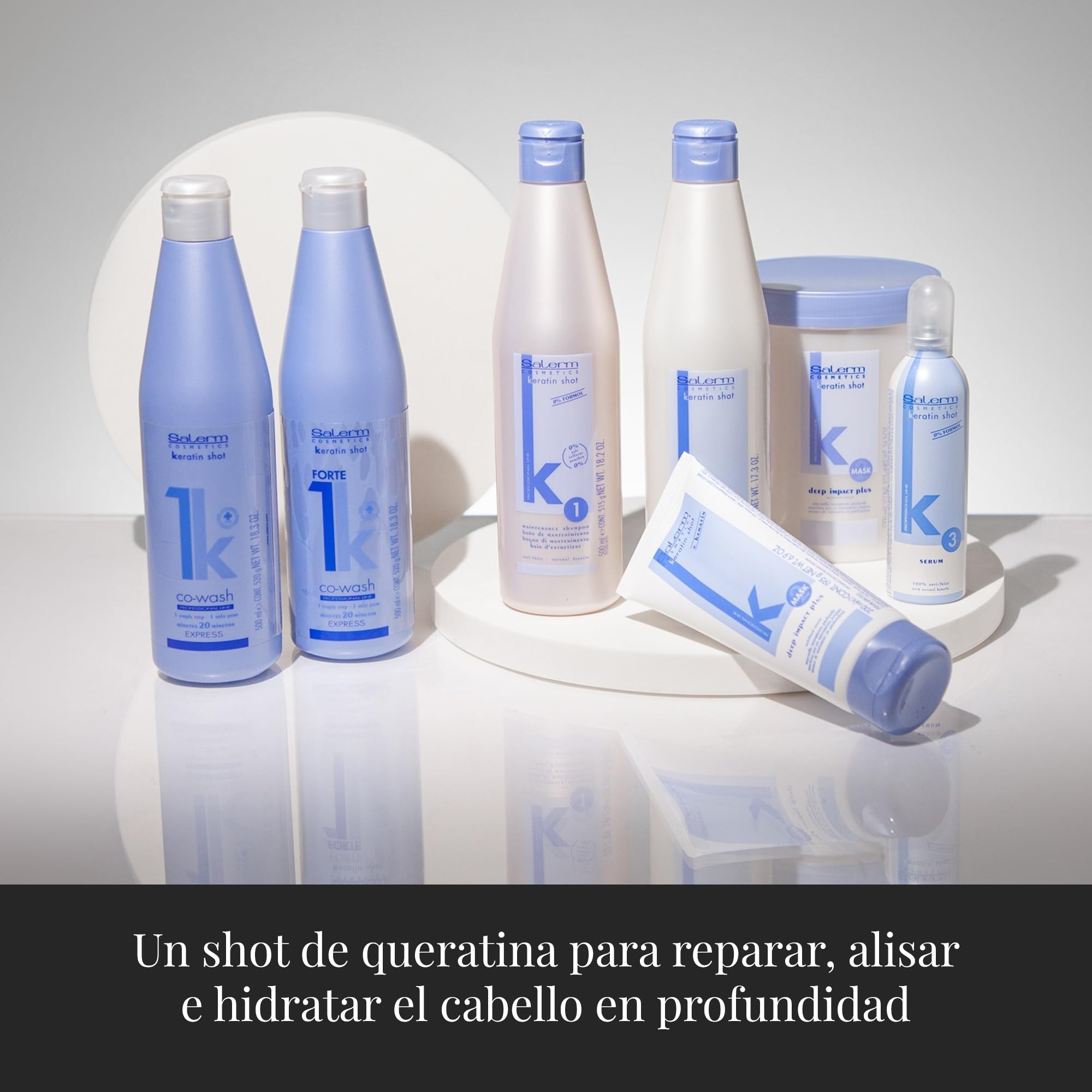 SALERM - Mascarilla Hidratante para el Cabello - Deep Impact Plus - 200 ml - Hidratación Profunda Cabello - para Uso de los Tratamientos de Alisado de la Familia Keratin Shot - Cabello Suave y Liso