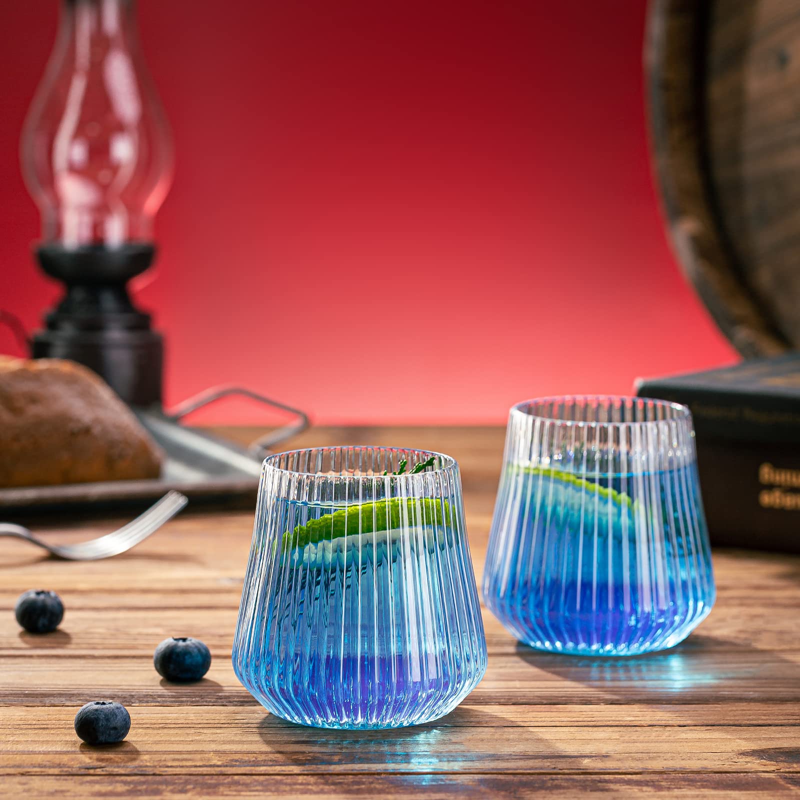 Einweg-Weingläser ohne Stiel, 340 ml, Kunststoff-Weinbecher, Origami-Stil, unzerbrechliche Trinkgläser, Großpackung Acryl-Whiskey-Cocktailgläser, bruchsichere Martini-Gläser, 40 Stück