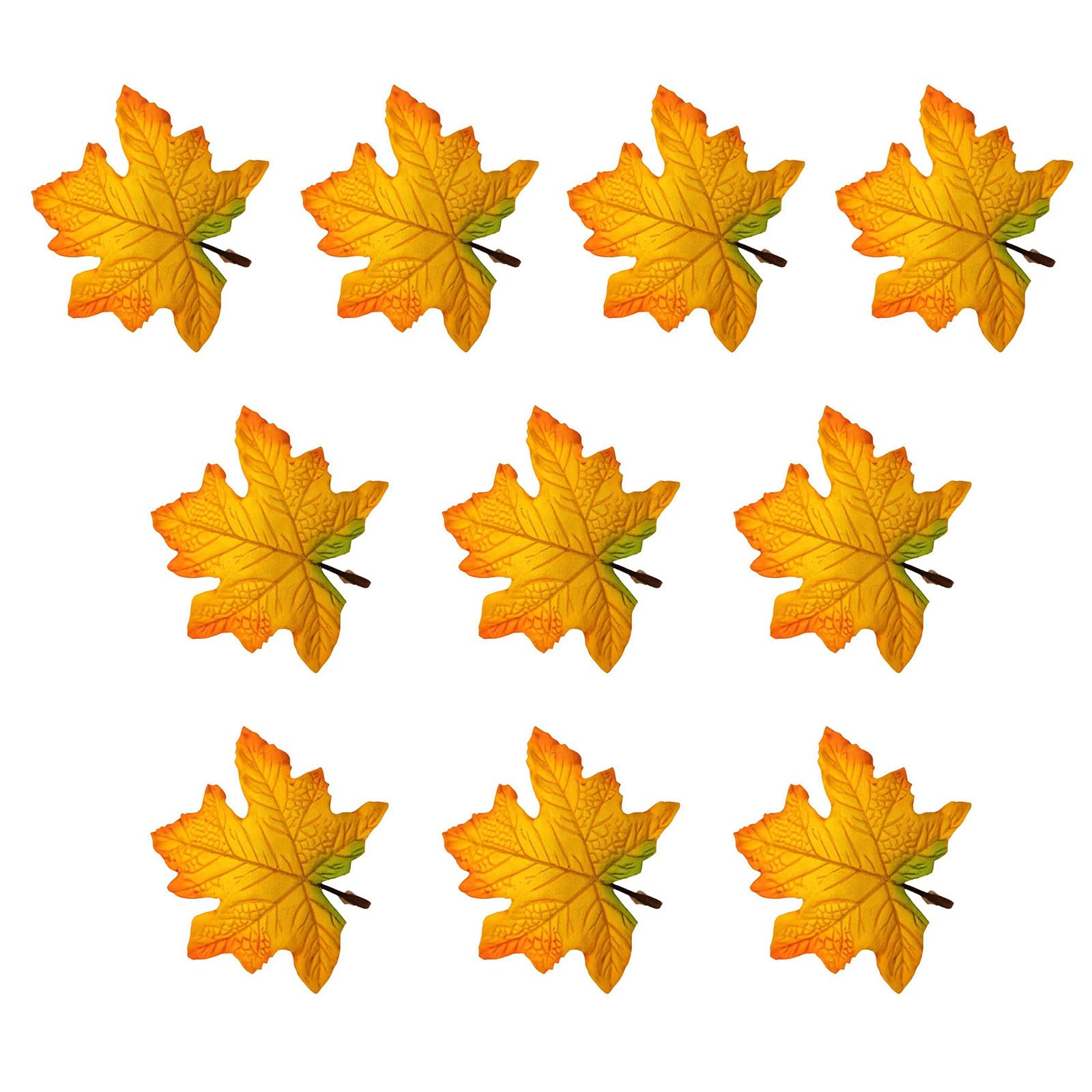 NEWFT 10Pieces 15CM Realistic Maples In Assorted Color For Autumn Crafts And Party Decoration