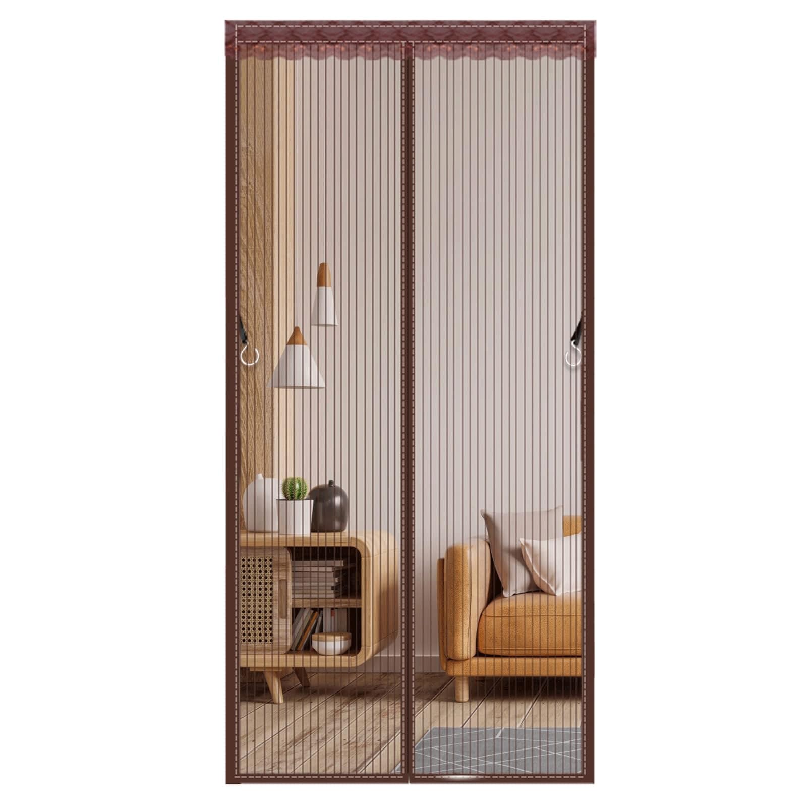 Fralhqfl Magnetic Shielded Door, Durable Heavy-Duty Mesh Curtain, Hands-Free Mesh Partition, Heavy-Duty Curtain Can Prevent Insects From Entering(Size:140x230cm)