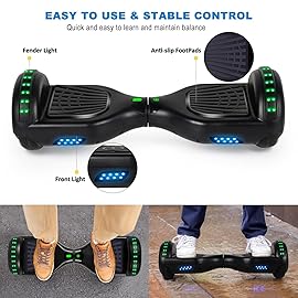 FLYING-ANT Self Balance Scooter 6.5 with Speaker and LED Lights Red