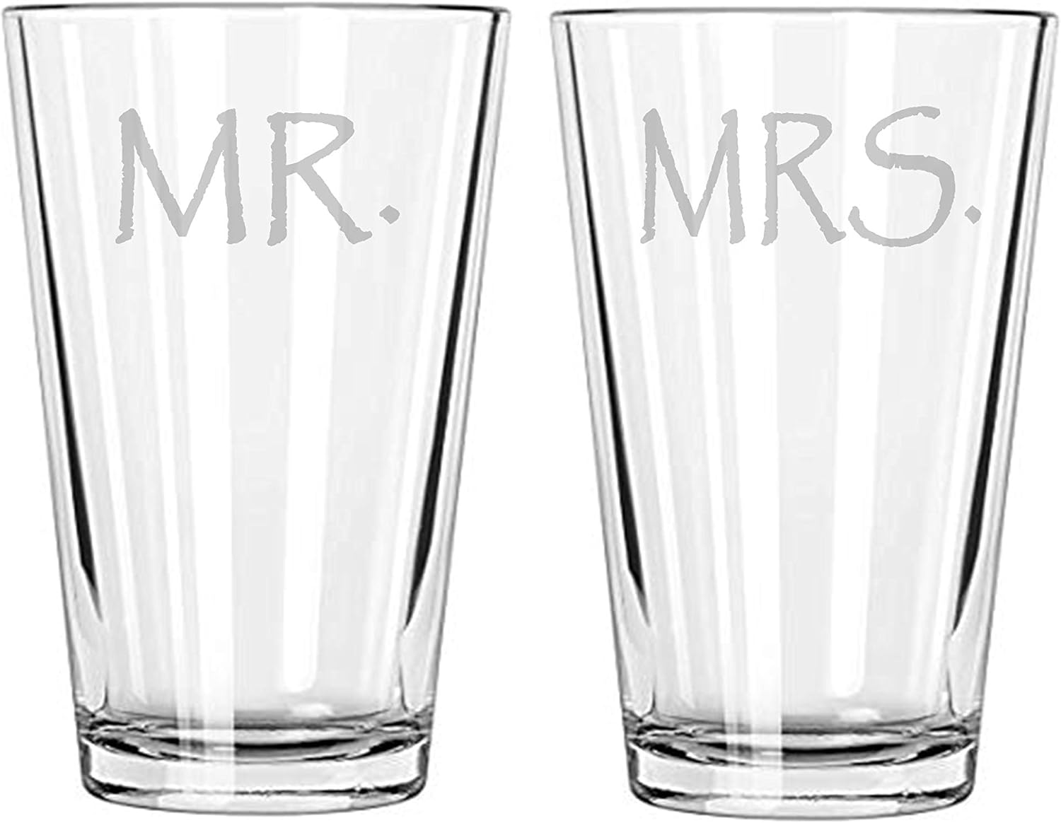 Wifey Hubby Mr Mrs Wine glass Beer Rock (SET OF 2 ROCK WHISKEY GLASS WIFEY & HUBBY)