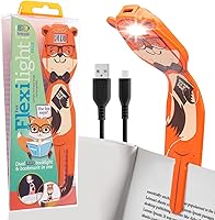 Vista 1 de Regalos para lectores y escritores Luz de lectura con clip Marcador Fox 2 en 1 Luz para niños para leer en la cama, luces lindas recargables