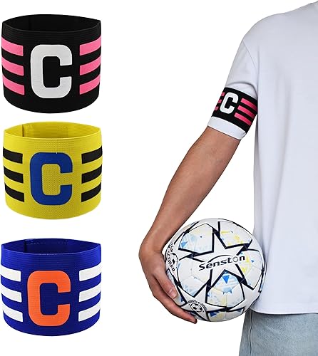 Senston Soccer Ball Captains Armbands for Adult and Youth 3Pcs