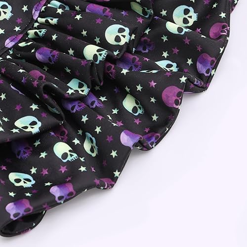 Miniatura 26 de CuteBone - Vestido de terciopelo para perro, falda de leopardo rosa, disfraz de mascota, ropa de gato con lazo, cuerda para el día de San Valentín