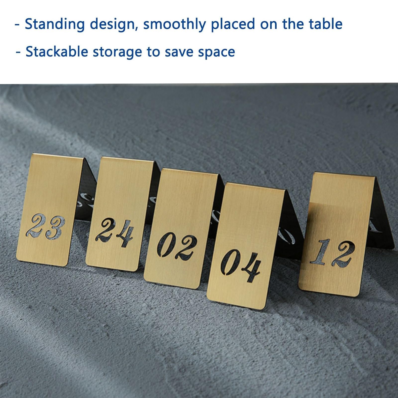 Set De 10 Números De Mesa - Apilable - Signos De Números De Mesa Marcadores De Números De Evidencia Juego De Detectives para Recepción De Boda, Restaurante, Fiesta, Cafeterías,(1-100)