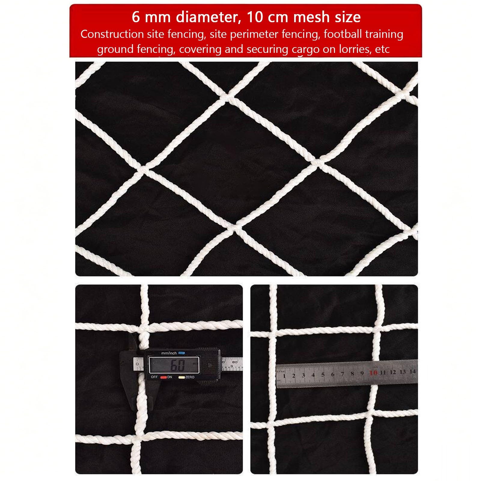 Malla Protectora Se Pliega para Guardarlo Red Balcon Gatos Red para Barandilla Almacenes Campos de Entrenamiento Pasillos(3x10m/9.84x32.81ft)