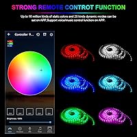 Vista 7 de RGBZONE Controlador WiFi RGB LED de 4 pines, Controlador de tira de luz LED inteligente de 2 puertos, DC 5V/12V/24V para tiras de luces SMD 5050