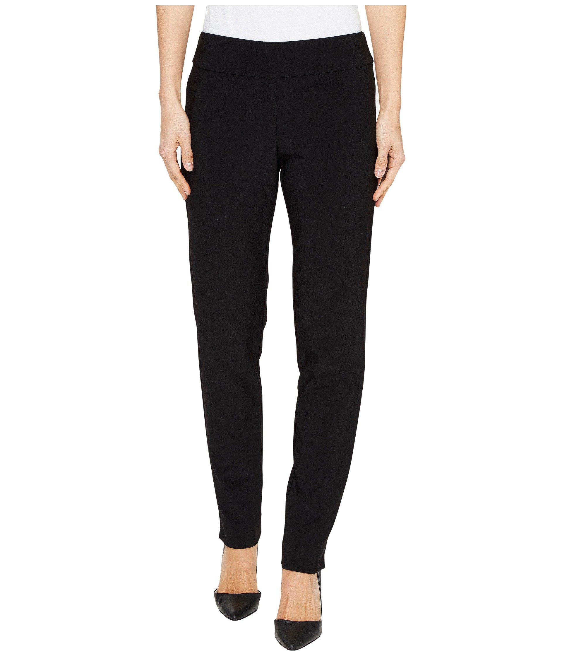 Krazy Larry Womens Micro Fiber Pull On Pants 10 Black