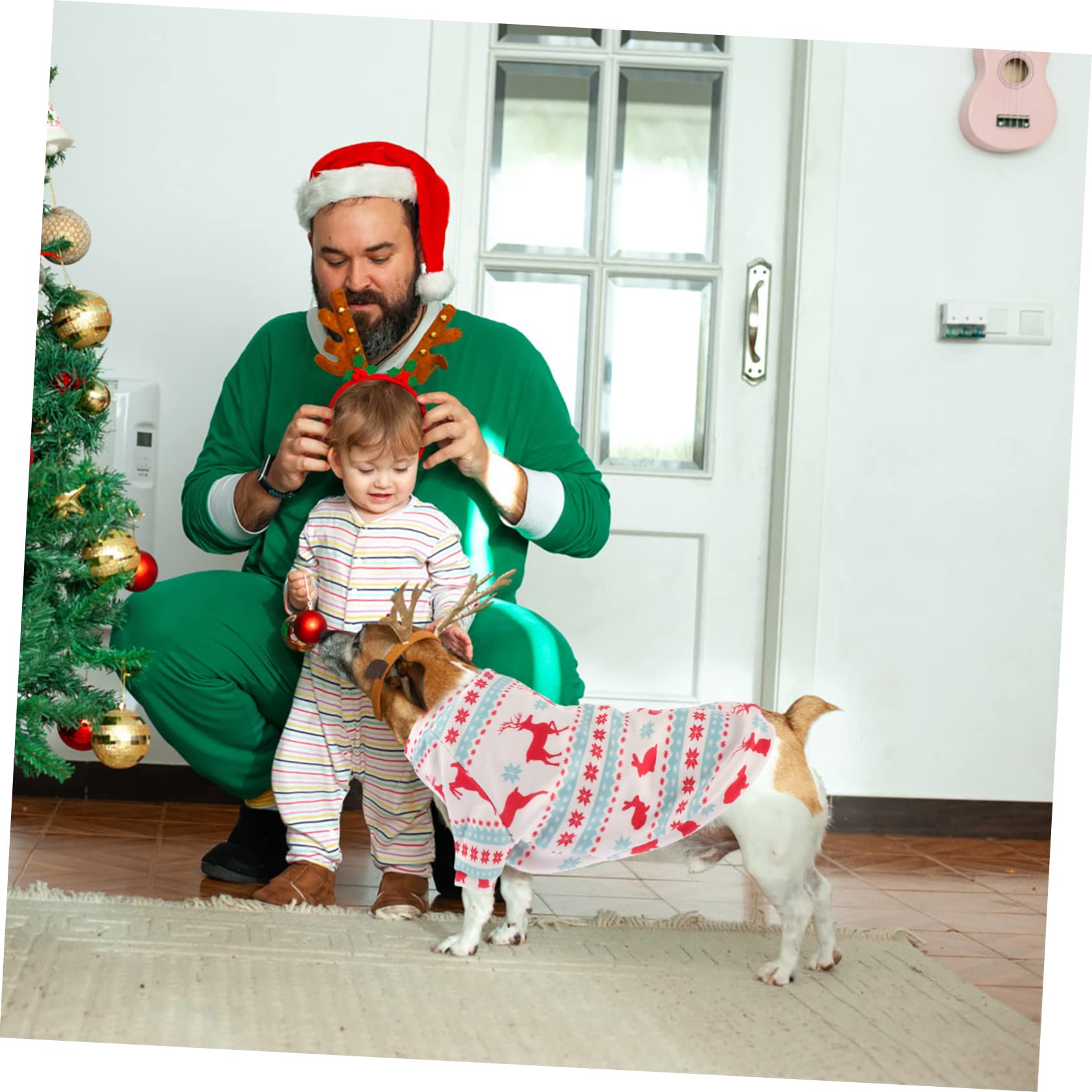 BESPORTBLE 1pezzi Vestiti per Cani Costume di Natale per Animali Domestici Abbigliamento Natalizio per Cani Resistente e Confortevole Compatto e Elegante per Feste e Passeggiate