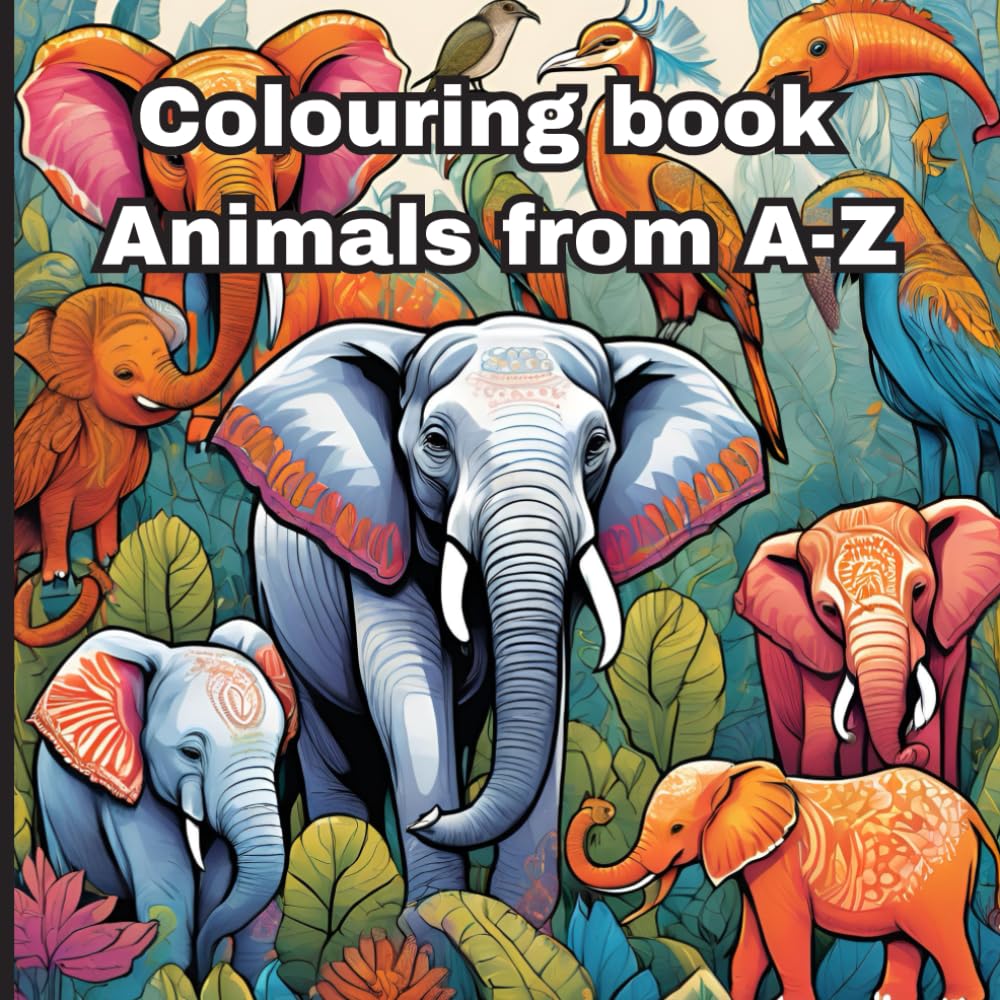 Simple Colouring book for kids: Animals from A-Z