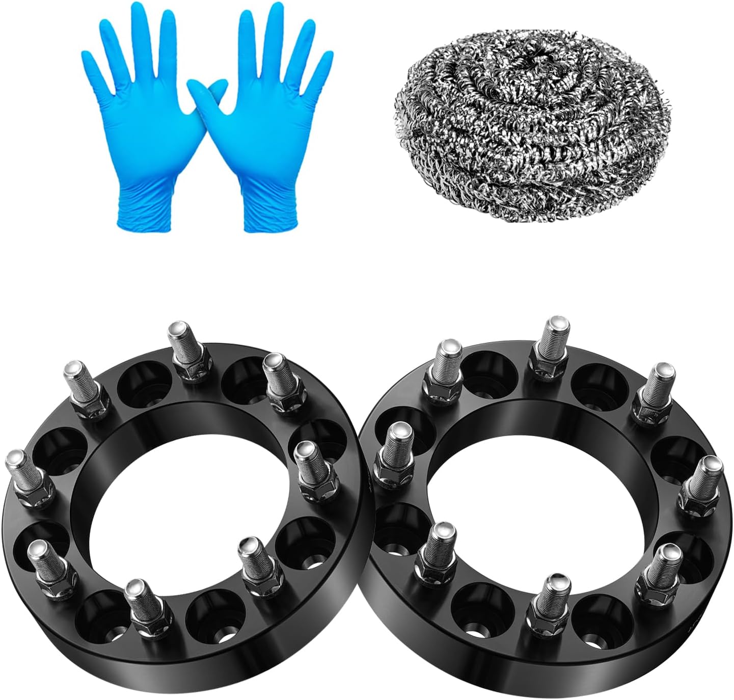 8x165.1 Wheel Spacers 1.5inch Compatible with Chevy C20 C30 K20 K30, 126.15 mm Center Bore & 8 Lug Forged 8x6.5 Wheel Adapters 9/16x18 Compatible with Dodge Ram, 2PCS