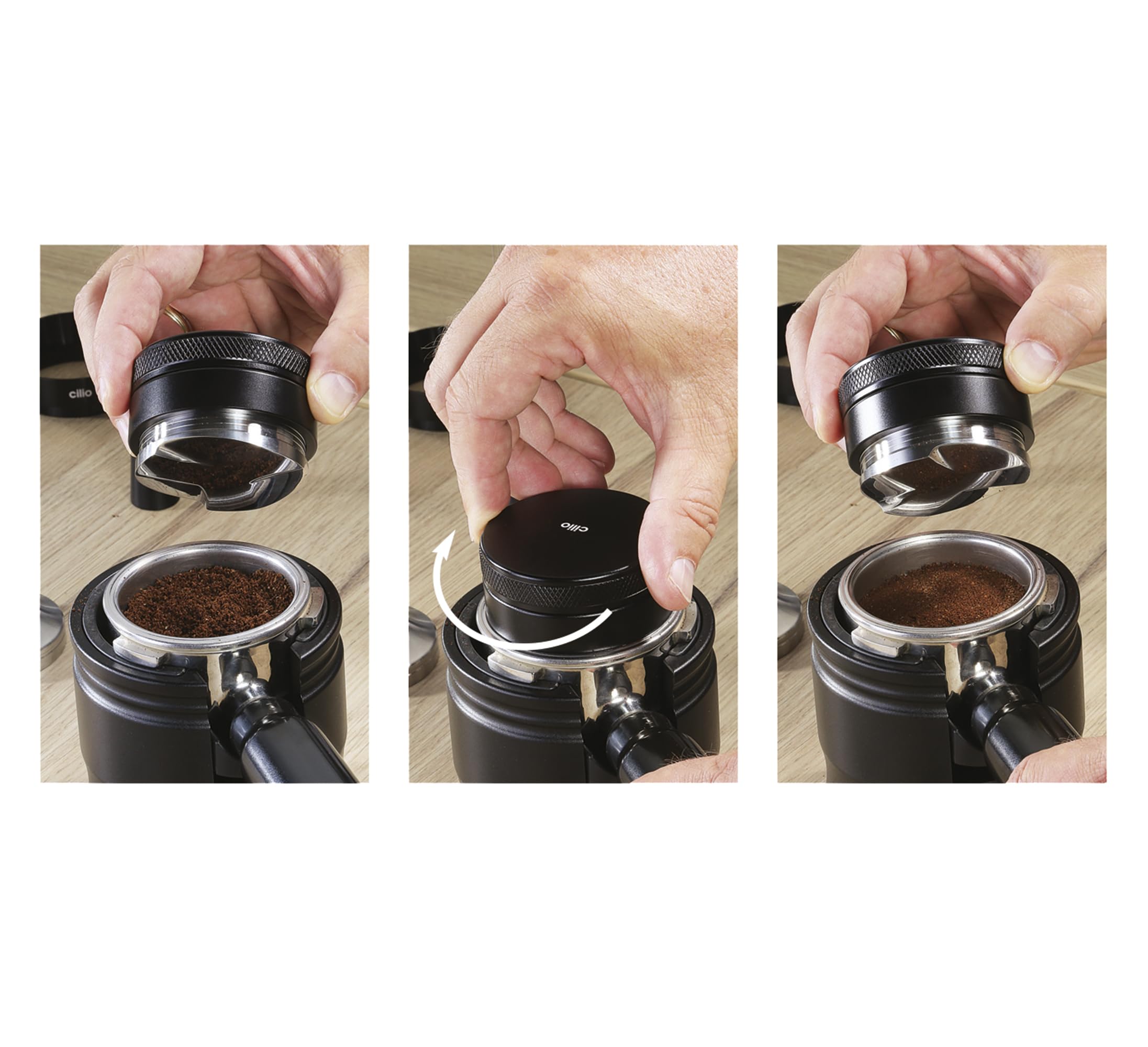 Cilio Leveler BARISTA, 58 mm, höhenverstellbarer Kaffee-Verteiler