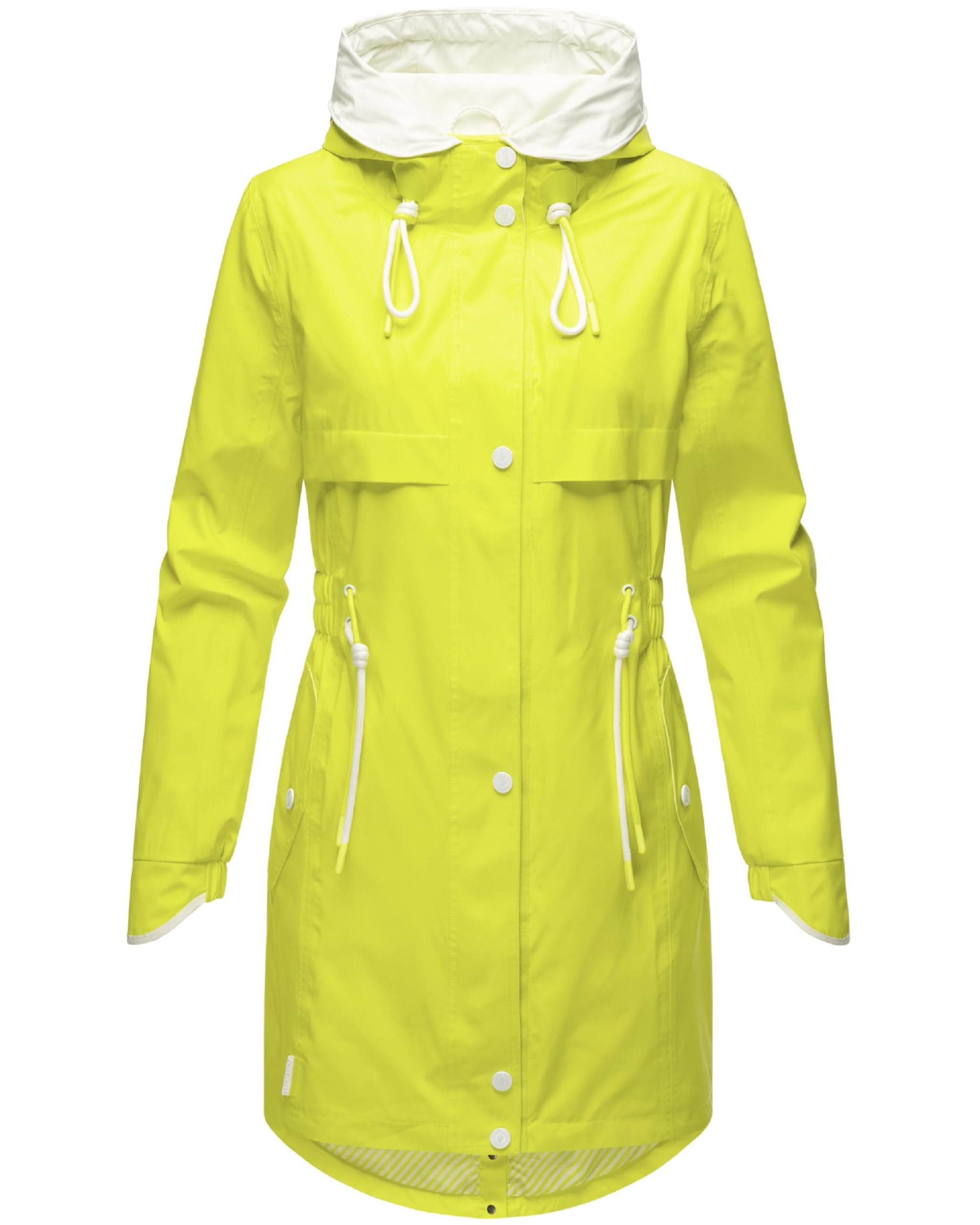 Navahoo Women's Lime Green Xankaa Lightweight Transition Coat Long Parka With Hood S-3Xl, Xxl