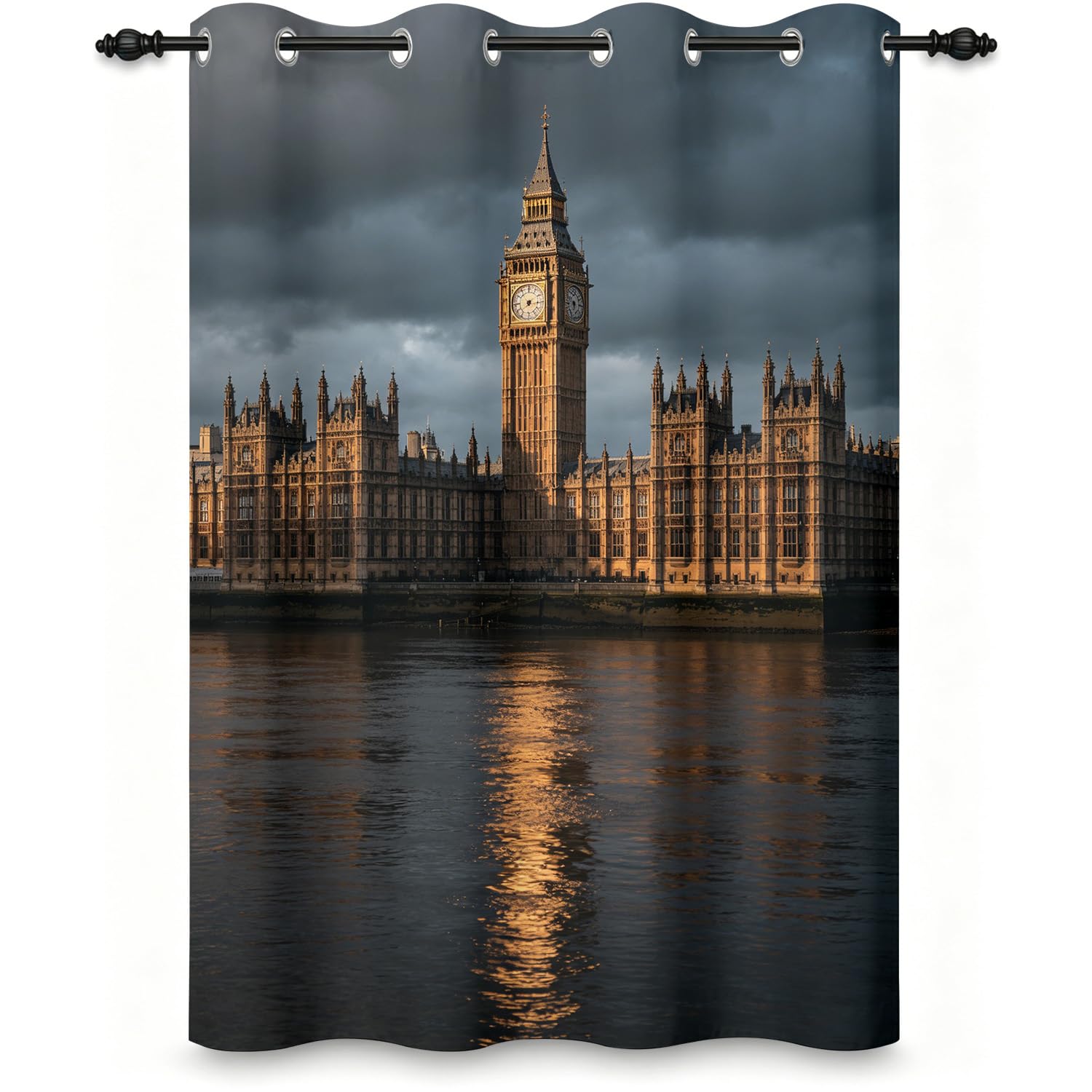 Big Ben Londyn 3D zasłona zaciemniająca na drzwi 132x214cm