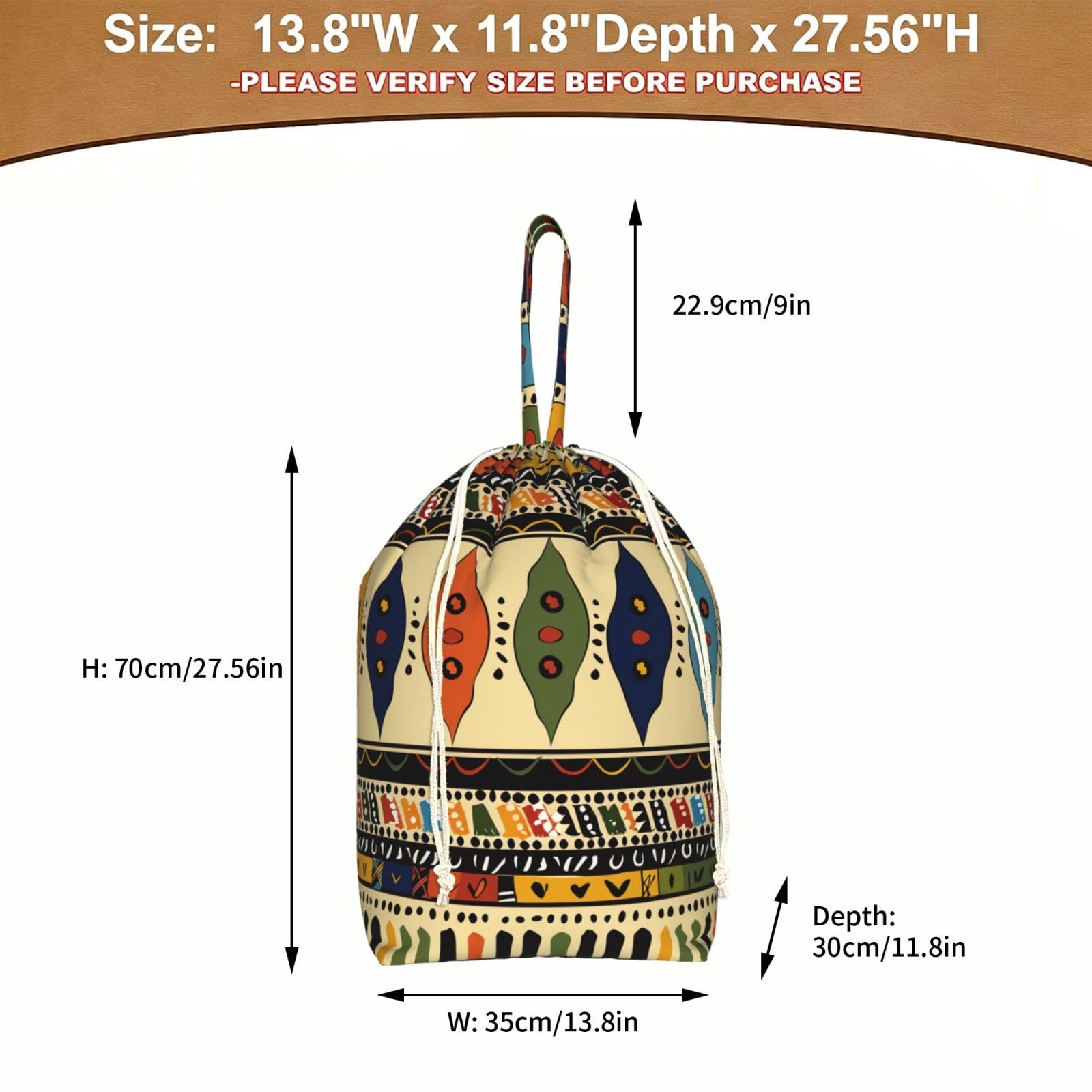 Sacchetti per biancheria con coulisse in stile tradizionale africano