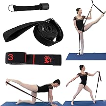 Danzcue Ballet Stretch Strap Set – Professional Dance Flexibility Trainer with Door Anchor, Extra Long Non-Slip Stretching Bands for Ballet, Jazz, Contemporary & Gymnastics