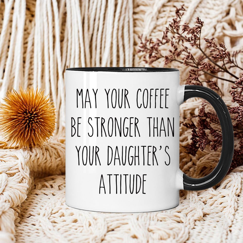 May Your Coffee Be Stronger Than Your Daughter's Attitude Birthday Gifts for Mom Dad from Daughter, Mother’s Day Father’s Day Thanksgiving Christmas Gifts from Daughter, Stepdad Parents Gift-36 - Image 8