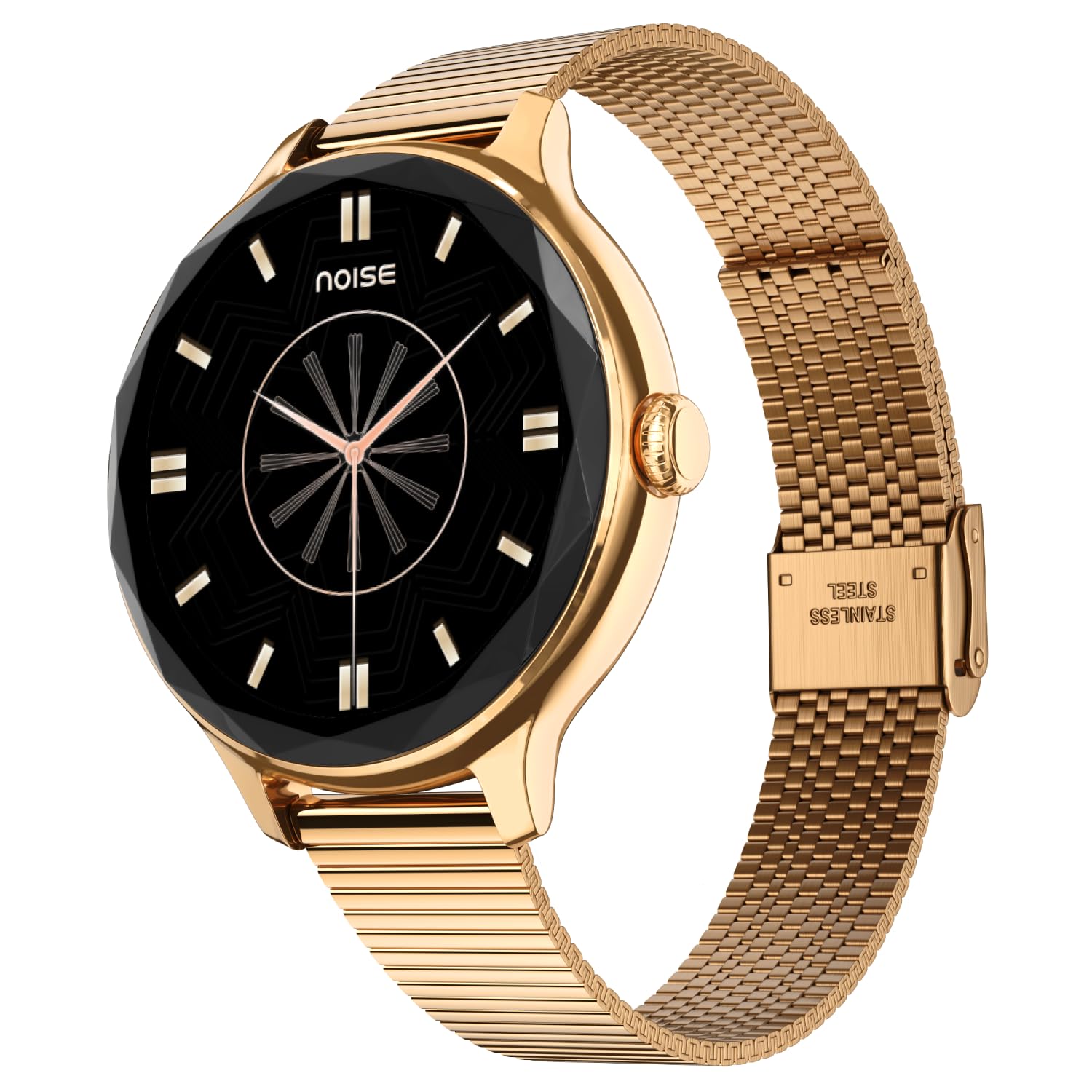 Noise Diva Smartwatch for Women with Diamond Cut Dial, Glossy Metallic Finish, AMOLED Display, New Metal Straps, 100+ Watch Faces, Female Cycle Tracker Smart Watch for Women (Rose Panel)-picture-19