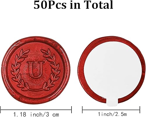 Miniatura 206 de 50 calcomanías adhesivas de cera con letra F, hechas a mano, sin necesidad de sellar, rasgar y usar calcomanías de cera para invitaciones de boda