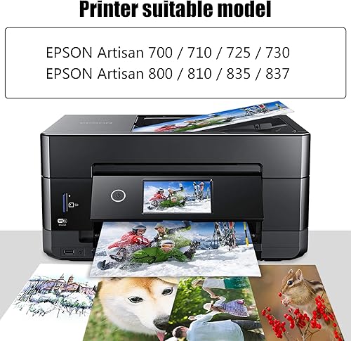 Miniatura 2 de NoahArk Paquete de 7 cartuchos de tinta remanufacturados T098 T099 para impresora Epson 98 99 para Artisan 700 710 725 730 800 810 835 837 (2