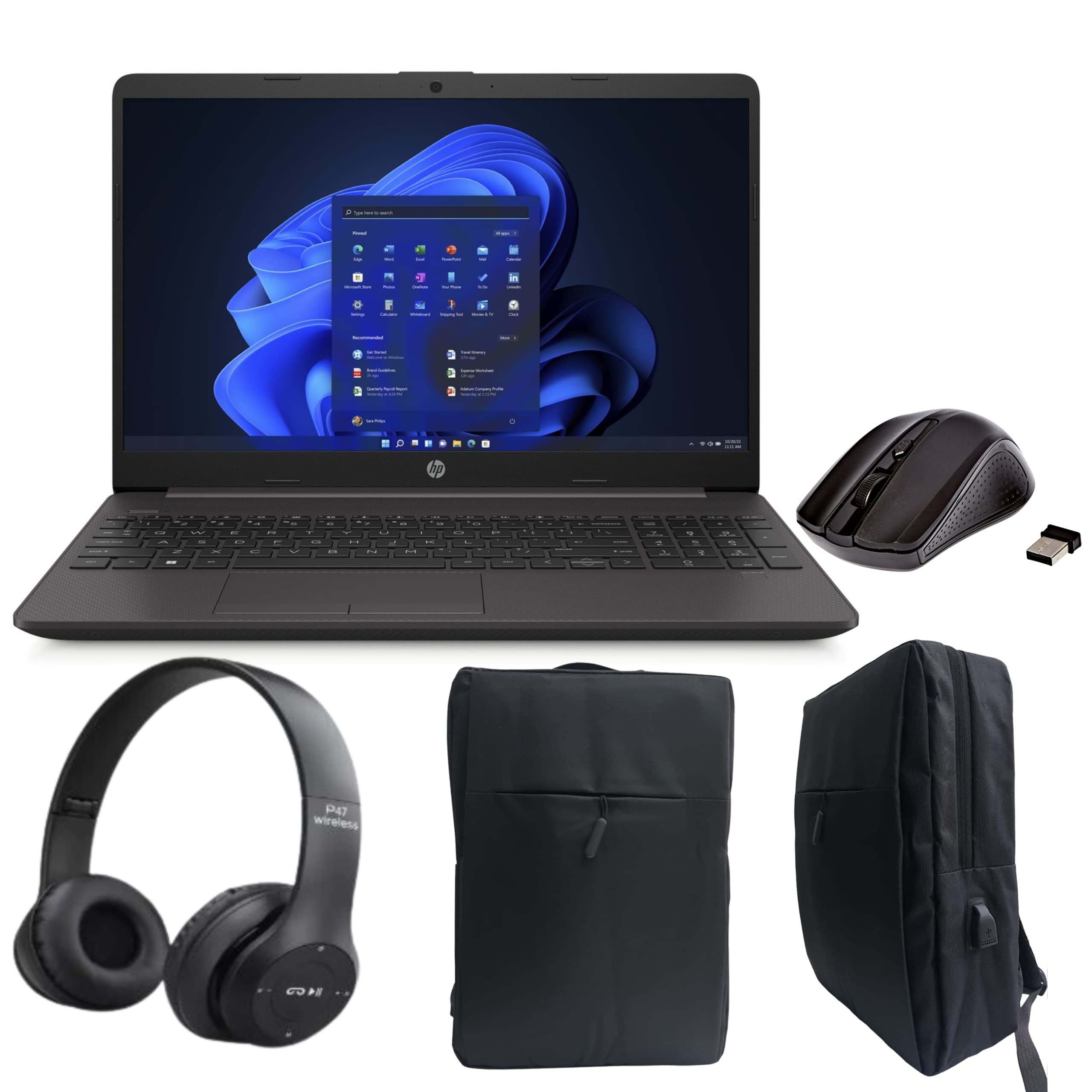 HP 250 G9 15.6 inch FHD Display Laptop,Intel Core i3-1215U 12th Gen processor |12GB DDR4 RAM |512 NVMe SSD |Intel UHD Graphics |Windows11 Free Laptop Bag+W/L Mouse+BT Headset