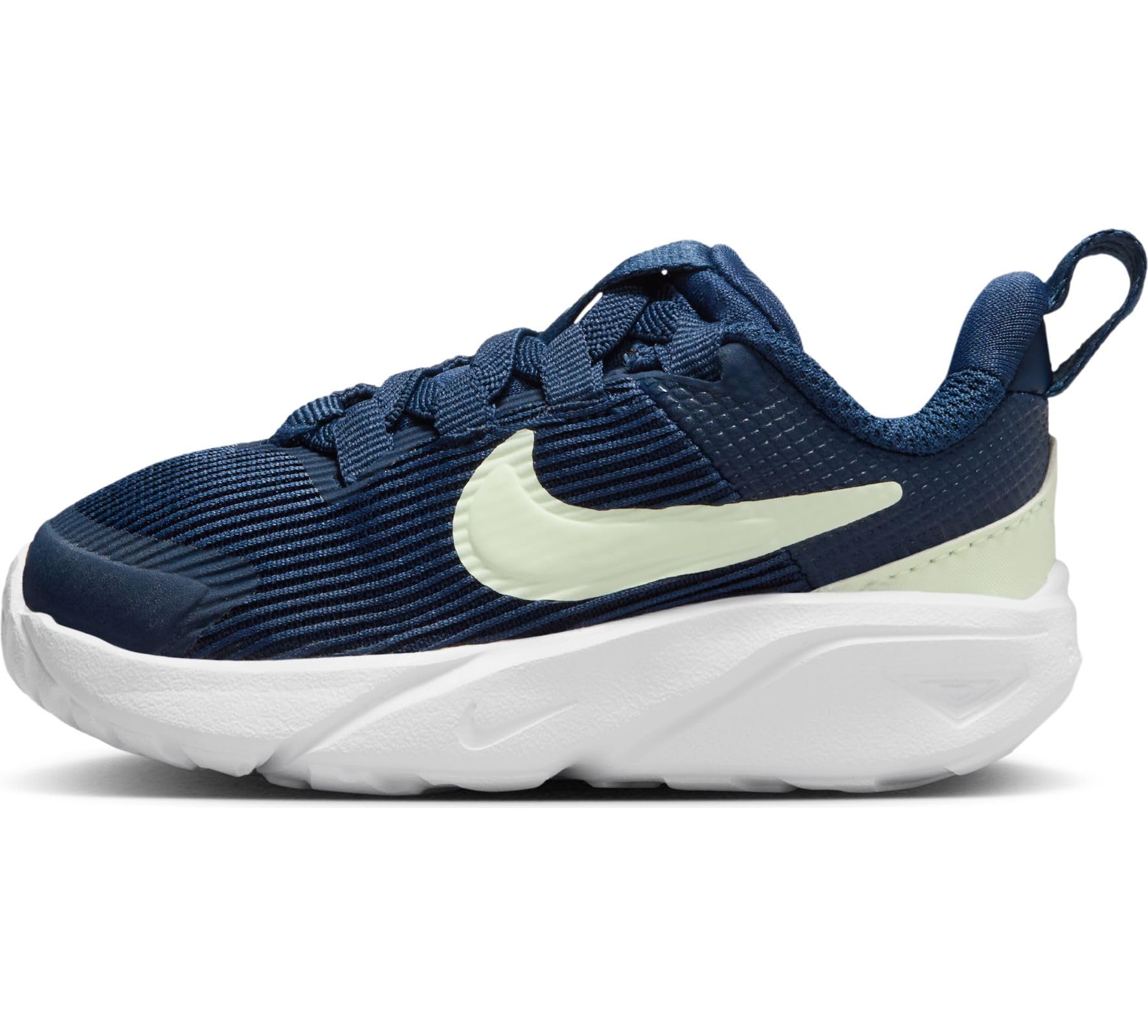 Nike Star Runner 4 Baby/Toddler Shoes (DX7616-409, Midnight Navy/Dusty Cactus/White/Volt Tint) Size 7