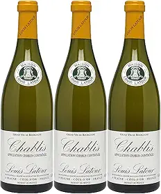 Kit 3 Vinho Branco Francês Louis Latour Chablis 2020 Côte D'or