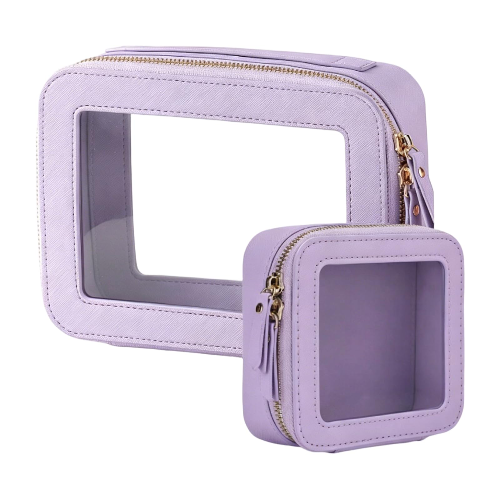 Borsa porta trucchi fantasia con sezione anteriore trasparente, ideale per i viaggi e l ' uso quotidiano Elegante custodia per cosmetici