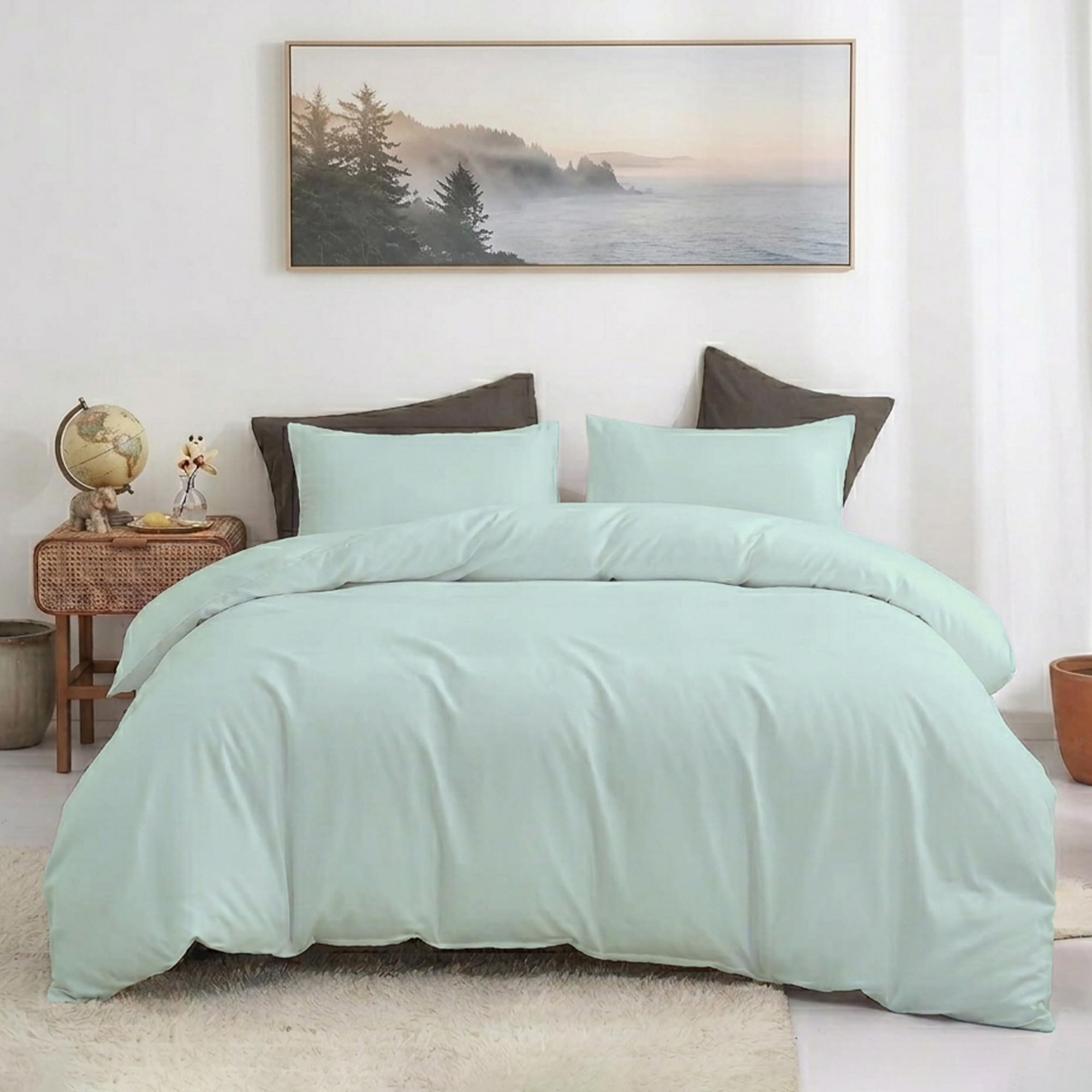 BloomBedding 3 Piece Double Duvet Set 100% Cotton Duvet Cover Double Super Soft And Hypoallergenic Duvet Double Cover Set Luxury Bedding Sets With Button Closure โ image 1