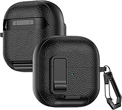 Case Compatible with Huawei FreeClip 2, Silicone + PC Cover Protection with Hook, Scratch Resistant, Shockproof Portable Protective Case [Wireless Charging], Black