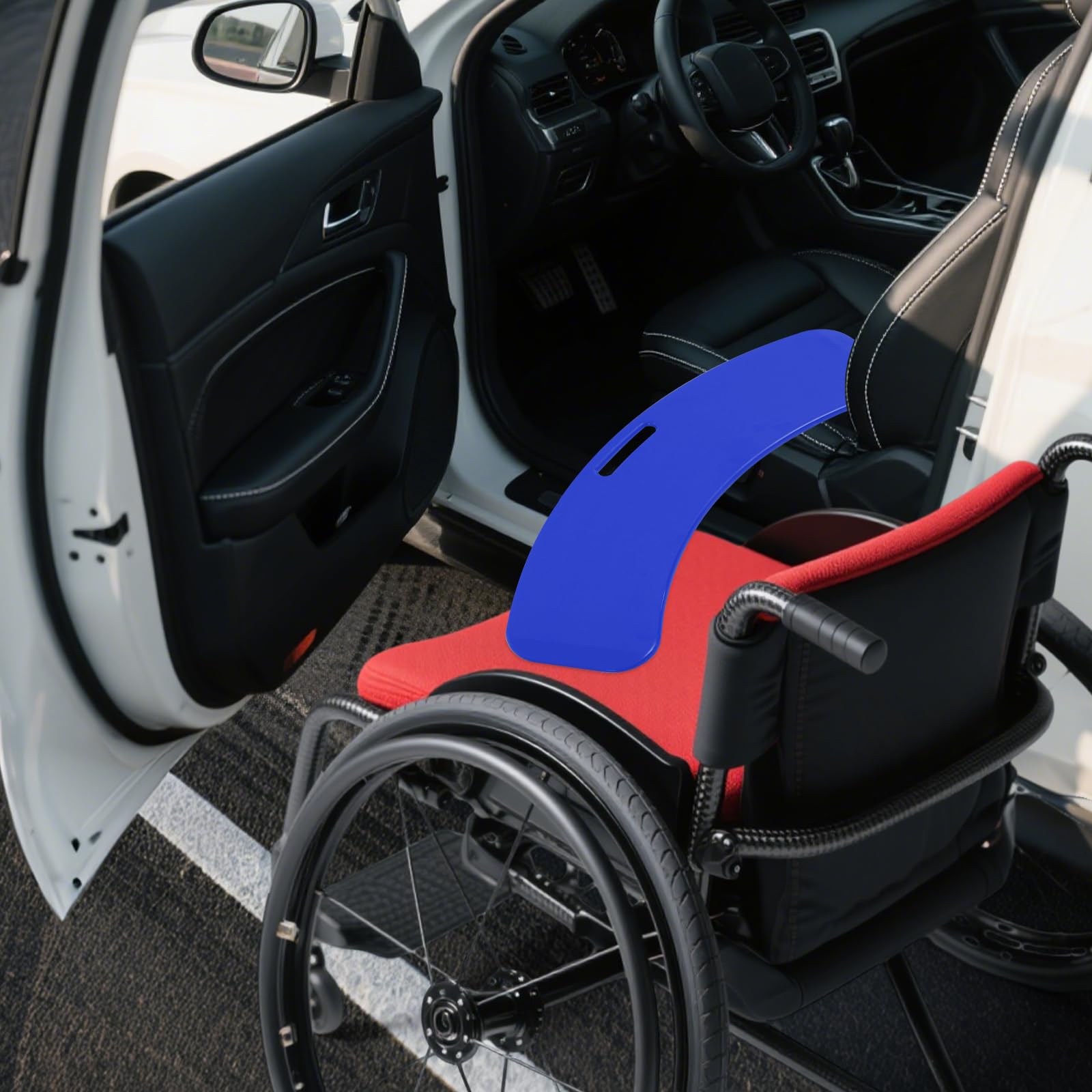 Tavole di trasferimento scorrevoli, per sedie a rotelle e anziani, fino a 150 kg, per trasferimento a letto, auto, toilette, per la cura (blu scuro)