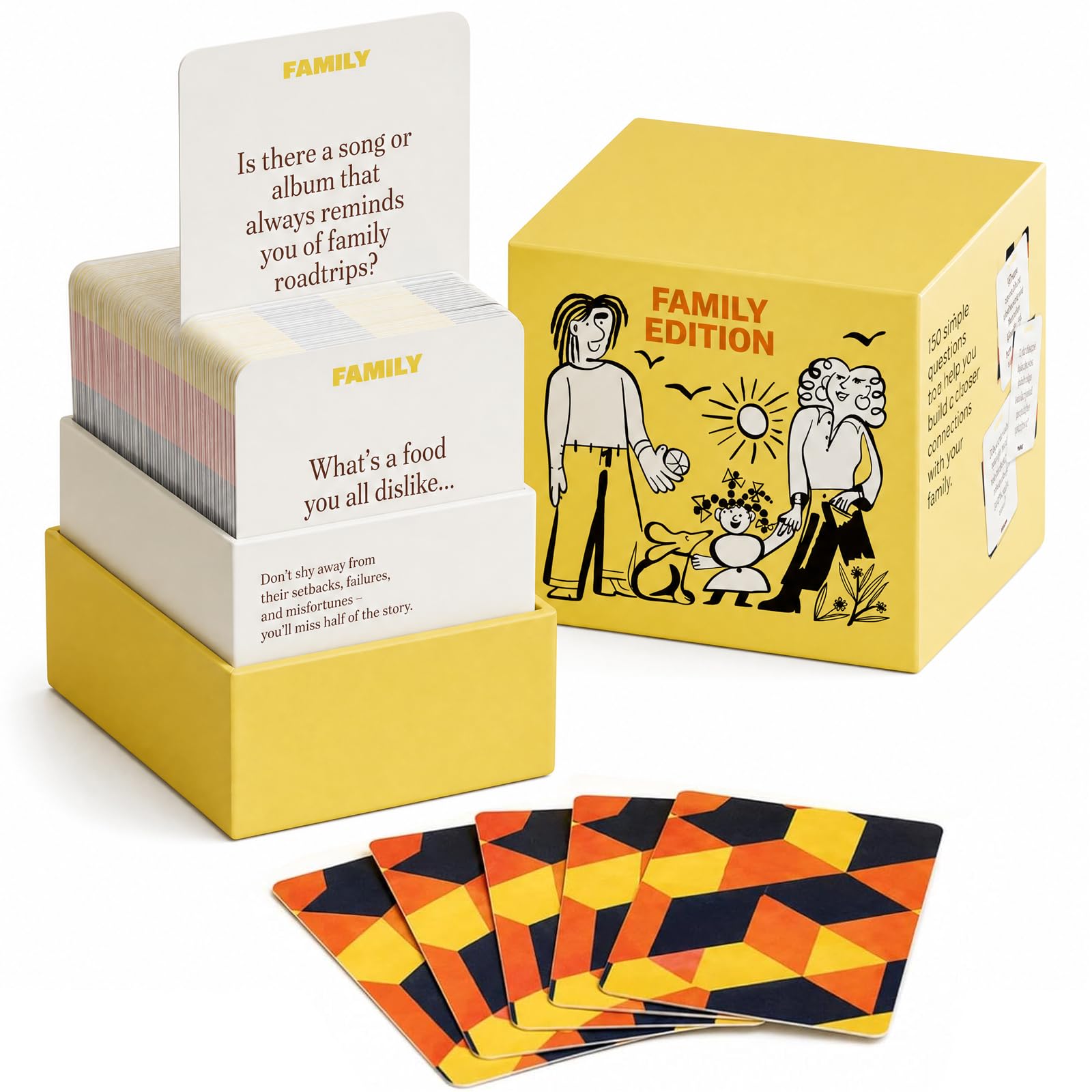 Eivxxky Tales Cards,150 Family Conversation Cards, Family Card Games Set,Tales cards for family game nights, travel, parties,suitable for couples, teens, multi-generational groups