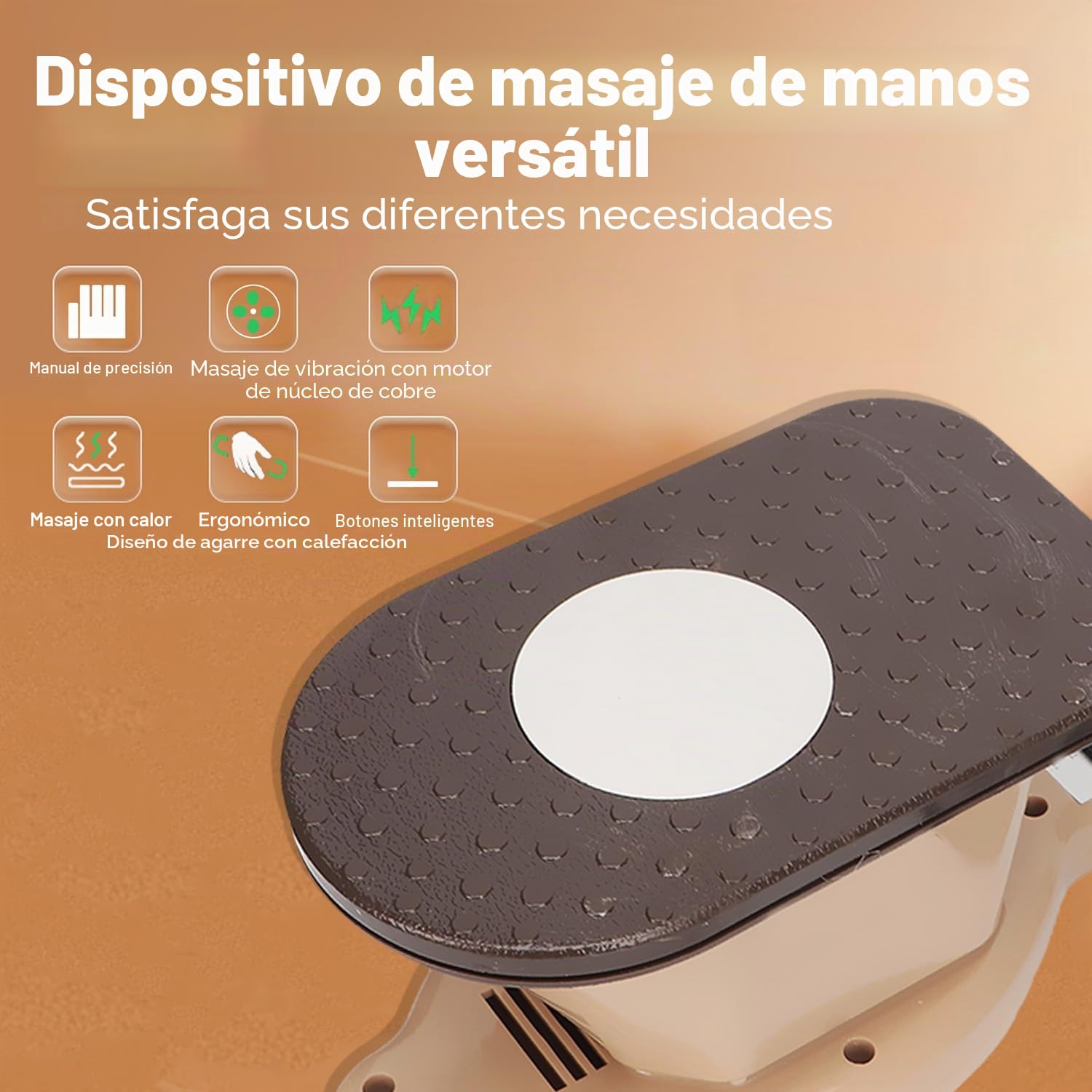 masajeador de Superficie Eléctrico, Máquina de Masaje de Mano Compresa Caliente en Forma de Hierro para Aliviar la Fatiga y Masajear Cuello y Corporal
