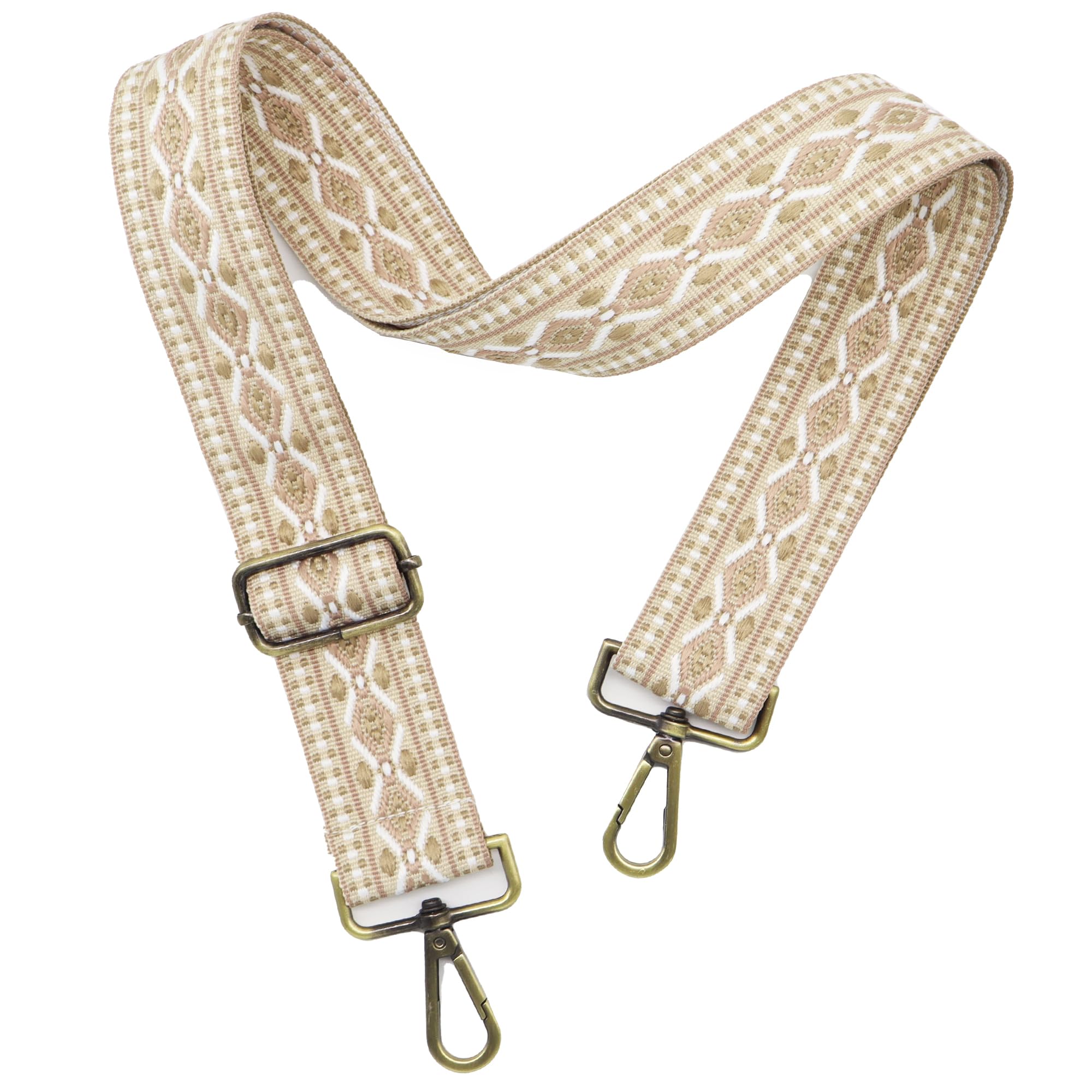 LEMEDE Purse Strap Adjustable Replacement Crossbody Bag Straps Retro Jacquard Embroidery Shoulder Straps for Shoulder Bag