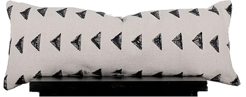 Trade Star Alfombra gruesa hecha a mano con estampado tribal funda de almohada bohemia de 100 algodón funda de cojín rectangular de tela de barro