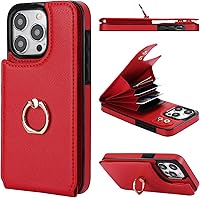 Vista 9 de Folosu Funda compatible con iPhone 15 Pro Max con soporte para tarjetas, rotación de 360°, soporte de anillo de dedo con función atril, bloqueo