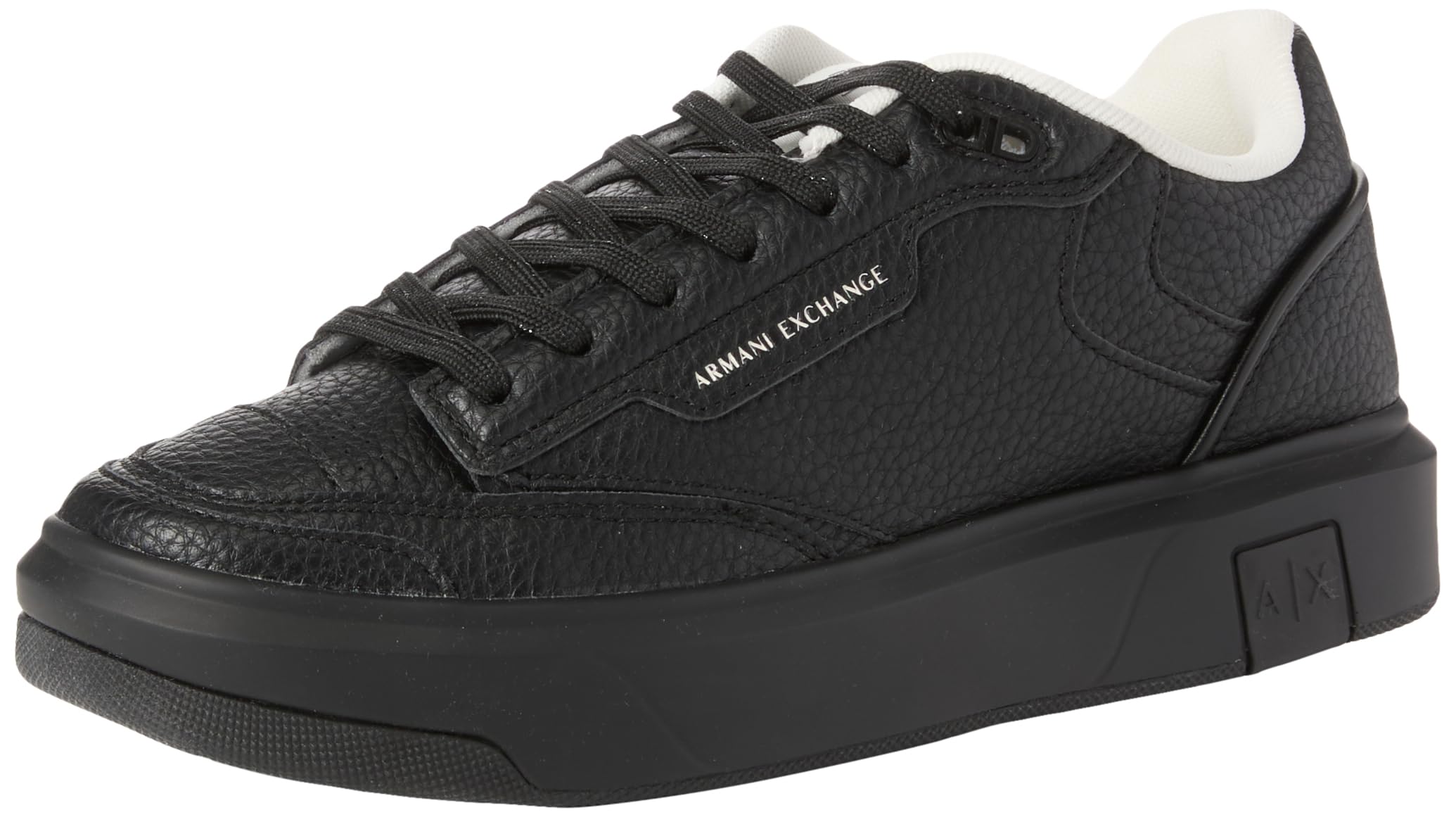 Armani Exchange Men's Venice, Logo Tab on Sole Trainers, Black, 40 EU